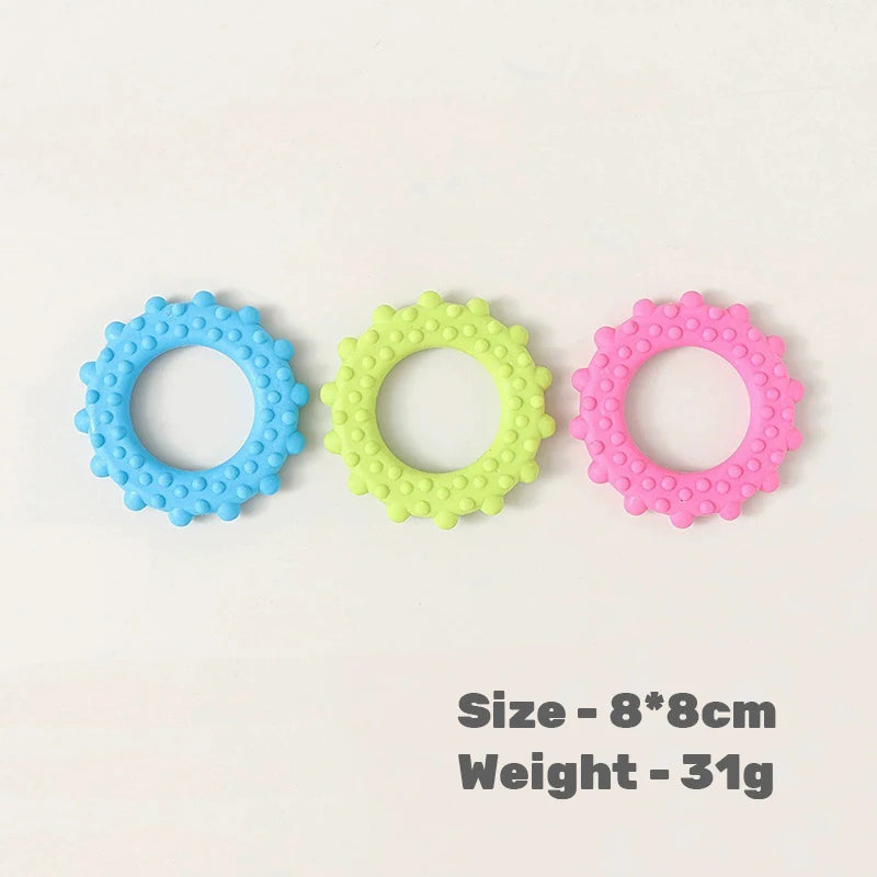 Hot Sale Eco-Friendly TPR Dog Chew Toys Set-Durable Teeth Cleaning Cartoon Molar Teething Rings Bone Star Shapes Puppies Daily
