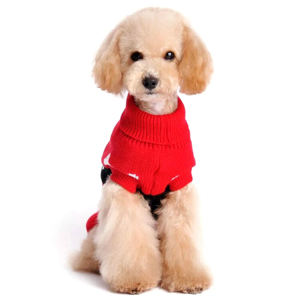 Lovely Paws Easy Knit Acrylic Floral Pattern Dog Sweater Cute Elastic Free XXXL Size for Fall and Winter Sustainable Features