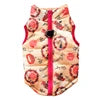 Warm Polyester Padded Leisure Mediterranean Design Dog Harness Vest Pet Winter Coat with Geometric Pattern