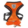 Factory Cheap Breathable Mesh Cloth Dog Lift Leash Harness Set Solid Pure Color Reflective Feature Fur Pet Vest Harnesses