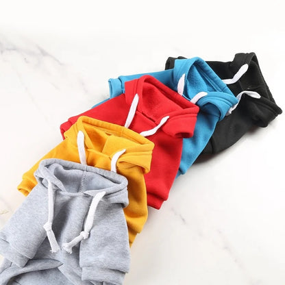 High-quality Eco-Friendly Polyester Colorful Winter/Spring Comfortable Pocket Zipper Sports Pet Hoodie XS-5XL Small/Large Dogs